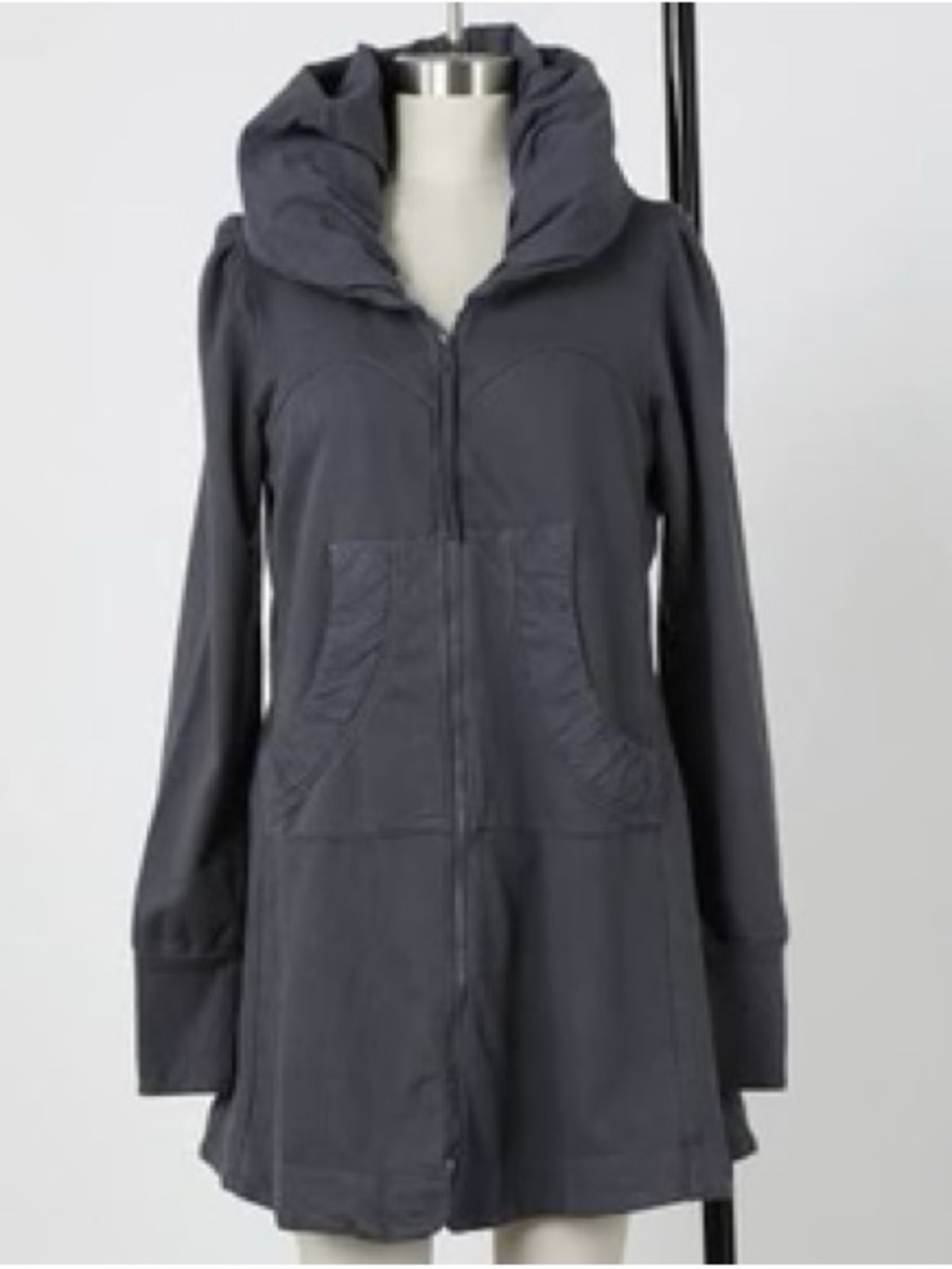 Prairie Underground Classic Long Cloak Hoodie in Charcoal Gray Size S
